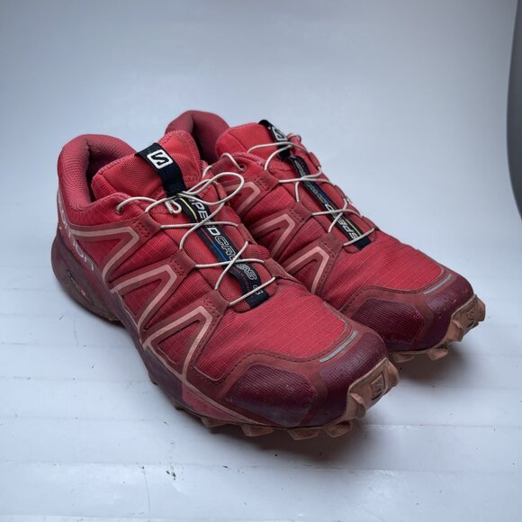 Salomon Speedcross 4 Red/Pink Trail Running Shoe Women US 9 (No Insole, read) - Picture 2 of 16
